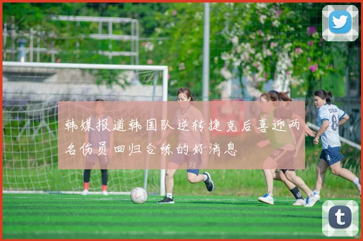 韩媒报道韩国队逆转捷克后喜迎两名伤员回归合练的好消息