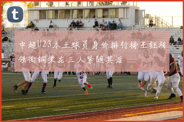 中超U23本土球员身价排行榜王钰栋领衔铜梁龙三人紧随其后
